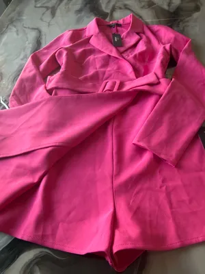 Lulus Romper Blazer Rosa Fucsia con Cinturón Talla XS Nuevo thumbnail 7
