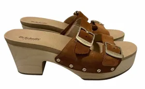 Dr.‎ Scholl's Original Vibe Clogs Suede Leather Honey Women's Size 9M thumbnail 1