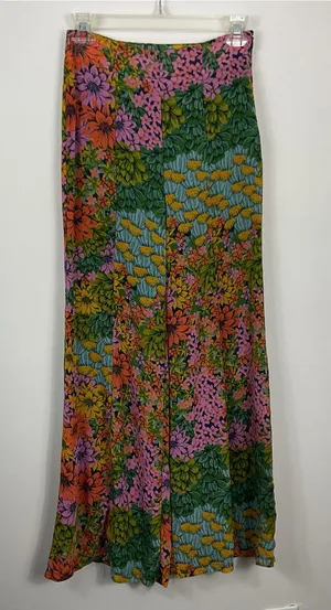 Urban Outfitters Skylar Floral Flare Pant Womens Size XS thumbnail 1