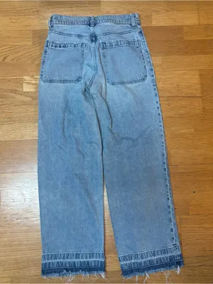 Madewell Emmett Patch Pocket Released Hem Boho Coastal Cowgirl Wide Leg Jeans 28 thumbnail 5