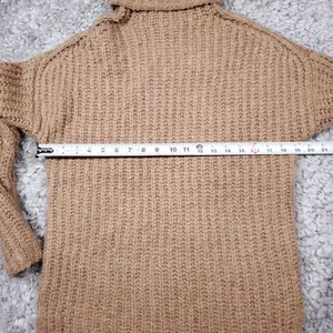 Abercrombie Turtleneck Chunky Knit Pullover Sweater Brown Tan Women's Size XS thumbnail 11
