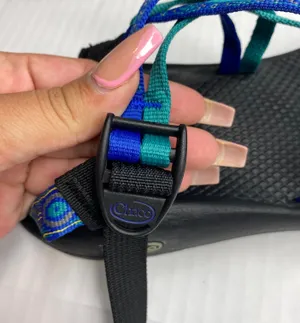 Blue Jacquard Strappy ZX/2 Classic Sandals thumbnail 8