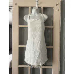 House Of Harlow 1960 Beaded Linen Mini Dress thumbnail 4