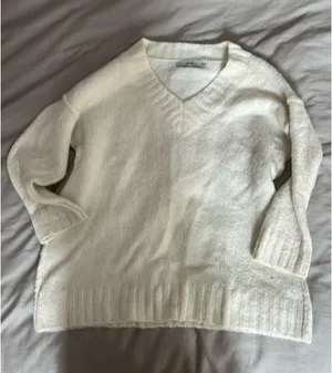 ZARA Oversized V-Neck Knit Sweater thumbnail 1