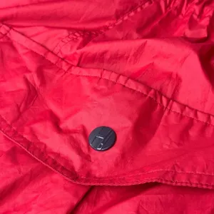 H! By Henry Holland Red‎ Hooded Windbreaker Poncho Jacket Womens Size 10 Zip Up thumbnail 6