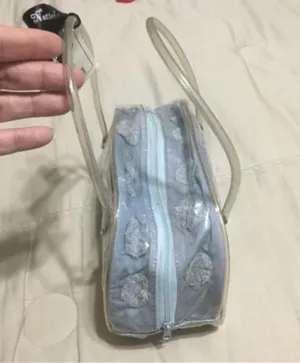 Blue And Clear Cosmetics Pouch With Zipper And Carry Handle thumbnail 7