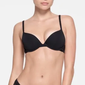 NWT Skims Cotton Lace Lightly Lined Plunge Bra thumbnail 1