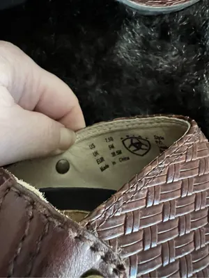 Ariat Women’s Size 7.5 Woven Brown Leather Slides Mules Strap Style 94024 thumbnail 6
