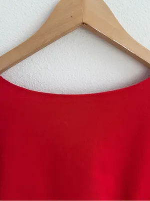 Los Angeles Angels Red Off the Shoulder Tee thumbnail 6