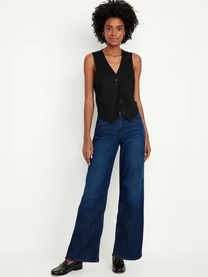 Old Navy High-Waisted Wow Wide-Leg Jeans Size 12 Tall thumbnail 4