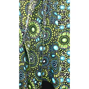 Wayan Natural Wear Sarong Cover Up Lime Green Blue Mandala Fringe Scarf Festival thumbnail 13