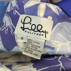 Vintage Lilly Pulitzer Prince Charming Frog Print Shift Dress Women 6 Blue thumbnail 2