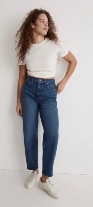 Madewell High-Rise Balloon Jeans in Ellisboro Wash Size 29 Cropped Retro thumbnail 1