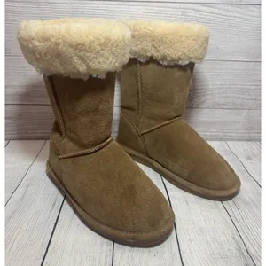Bearpaw Women's Tall Brown Suede Boots! Size 9 sherpa-lined, casual, fashion thumbnail 5