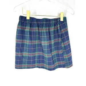Wild Fable Navy Blue Plaid Tie Waist Wrap Mini Skirt Small thumbnail 4