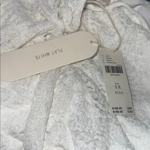 NWT Anthropologie X Flat White Plunge Slim Maxi Dress White Pace Halter Neck 3X thumbnail 10