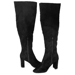 Madden Girl Felize Over-The-Knee Boots Black Almond Toe Zip Heel Sz 8.5 NEW thumbnail 3