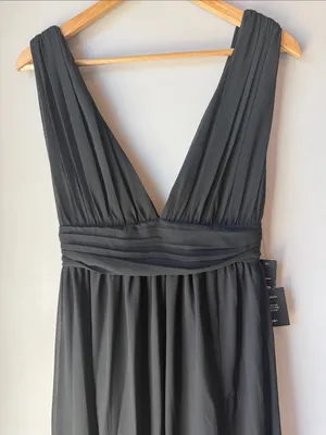 NWT Lulus Elegant Goth Sleeveless Maxi Party Dress thumbnail 3