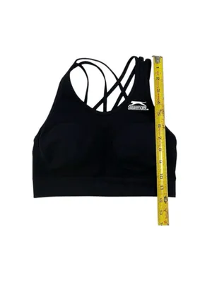 Slazenger Black Crisscross Strappy Sports Bra thumbnail 4
