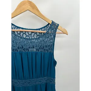Anthropologie HD in Paris Blue‎ Knee Length Sleeveless Dress Women's Size 4 thumbnail 4