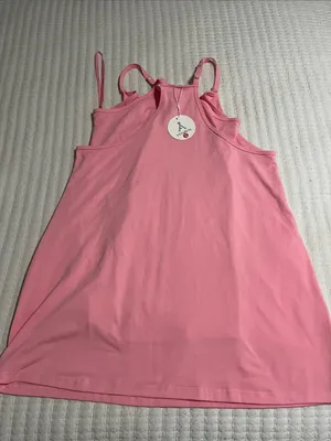 Pink Sleeveless Tank Top with Front Pockets Size M thumbnail 2