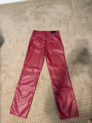 Pistola Maroon Faux Leather Pants thumbnail 2