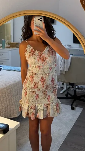 ZARA Floral Mini Dress thumbnail 1