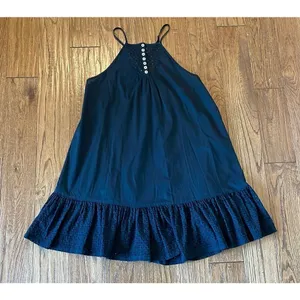 Free People Calico cotton trapeze eyelet top dress xs thumbnail 13