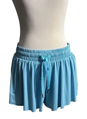 Sky Blue Elastic Waist Shorts Size XL thumbnail 1