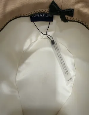 Olive & pique free people cream white brimmed hat fedora with seashells thumbnail 2