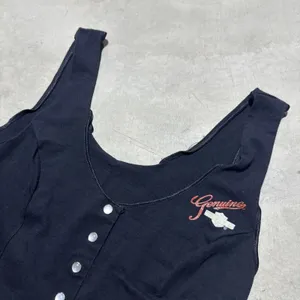 Harley Davidson Vintage 1992 Holoubek Ladies Vest Size Large Black With Snaps thumbnail 3