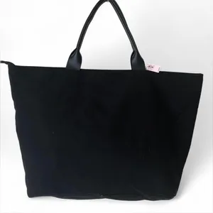 Victoria’s Secret Black Silver Sequin Bling Large Tote Weekender Bag Limited Ed. thumbnail 3