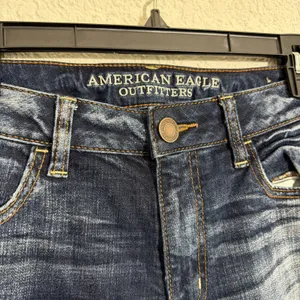 American Eagle Outfitters Skinny Jeans Blue Denim Women's Distressed US 8 thumbnail 2