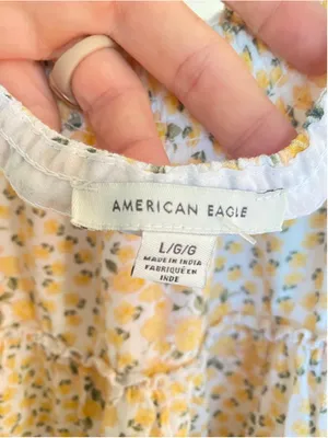 American Eagle Ruffle Ditsy Floral Mini Skirt Cottagecore Coastal Soft Girl Boho thumbnail 5
