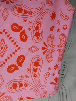 Offline By Aerie Real Me Longline Racerback Pink Paisley Athleisure Sports Bra thumbnail 2