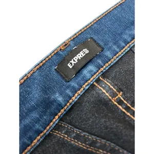 Express Skinny Mid Rise Jeans Medium Wash Ankle Slit Blue Denim 14R thumbnail 4