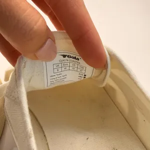 Gola Coaster Womens Off White Canvas Low Top Sneakers Trainers Cream Size 10 thumbnail 11