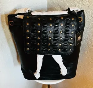 Frye Jade Studded Leather Backpack, ADJUSTABLE Chain/Leather Strap,‎ Black, NWT thumbnail 1