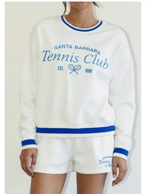 Lazy Sunday Santa Barbara Tennis Club Sweatshirt Size XL thumbnail 1