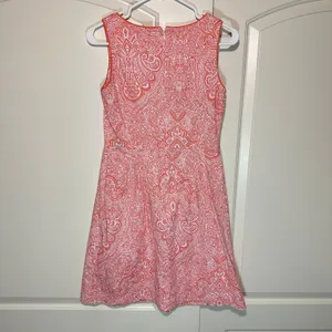 Tommy Hilfiger Paisley Print Dress‎ Sleeveless Coral White A Line Career Flare 2 thumbnail 4