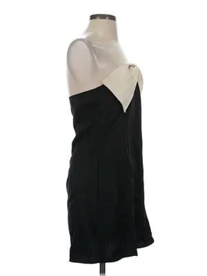 Princess Polly Black Strapless Dress with Cream Bow thumbnail 3