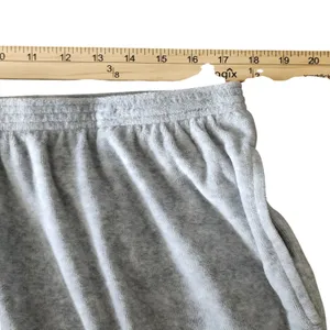 Alfred Dunner Womens Velour Loungewear Athleisure Wide Leg Pants Large Gray thumbnail 5