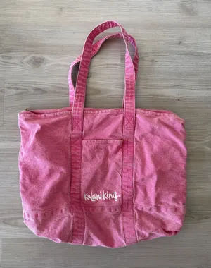 Kulani Kini’s Pink Canvas Tote Bag thumbnail 1