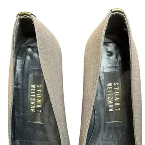 Stuart Weitzman Shoes Womens Size 6C‎ Gray Block Heel Square Toe Dress Pumps thumbnail 3