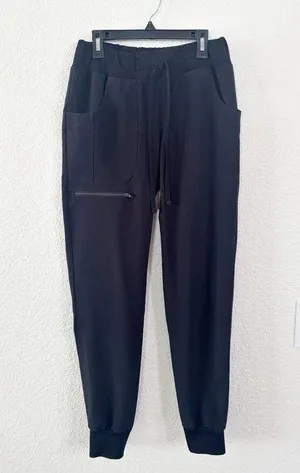 Cherokee Black Scrub Joggers Elastic Waistband Tapered Fit thumbnail 1