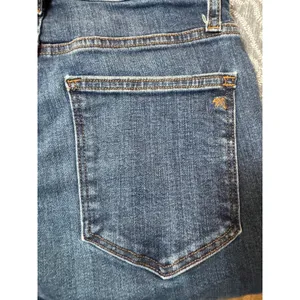 Madewell Cali Demi Boot Jeans Size 26 Blue Cropped Flare Raw Hem Frayed thumbnail 6