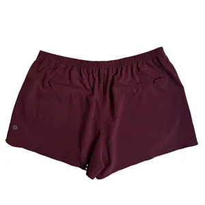 Lululemon Women’s &Go Endeavor Athletic Shorts Maroon Size 10 2” Inseam thumbnail 2