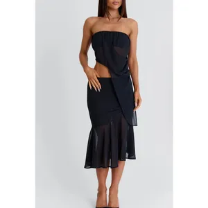 Outcast Midi Skirt Itzeli Size XS Black thumbnail 4