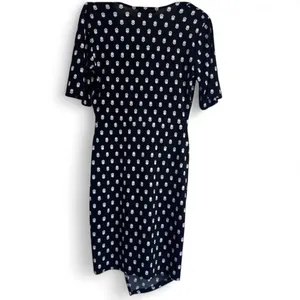 Banana Republic Black & White Polka Dot Wrap Dress Size‎ XS thumbnail 2