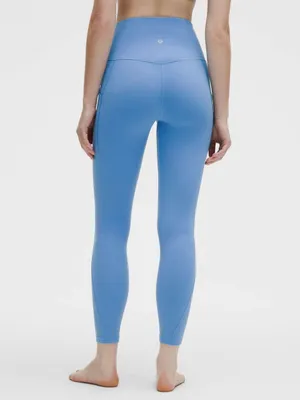 Lululemon Align High‎ Rise Pant Pockets 25” Size 6 Blue Nulu Leggings thumbnail 2